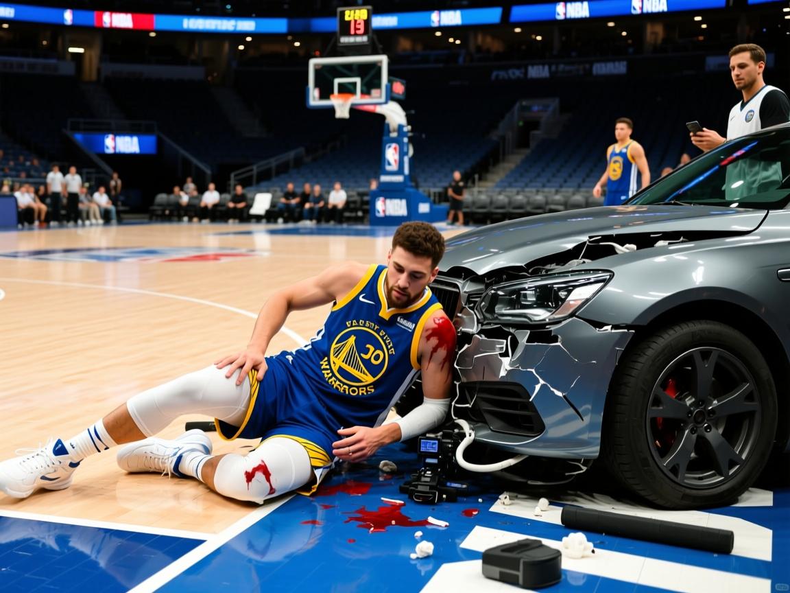 勇士队后卫意外遭遇路口事故伤病