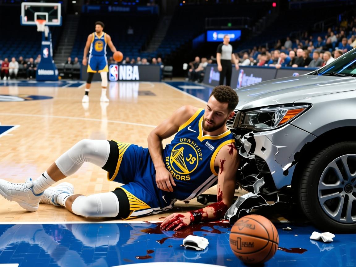 勇士队后卫意外遭遇路口事故伤病  第3张