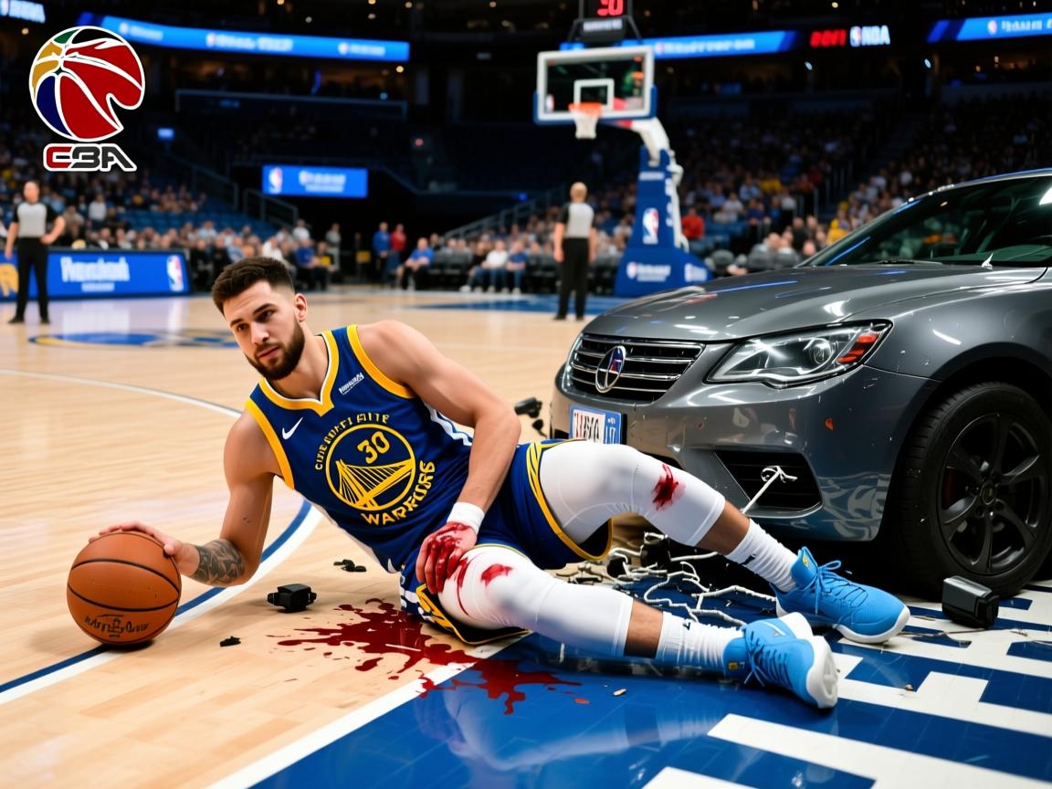 勇士队后卫意外遭遇路口事故伤病  第2张